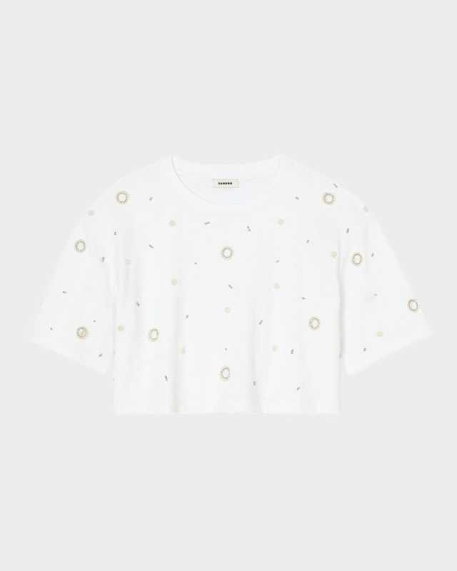 Limonade Embellished Cropped T-Shirt